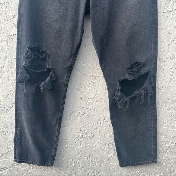 AGOLDE 90's Jeans Women 25 Distressed Straight Leg Button Fly Organic Cotton - Picture 3 of 9